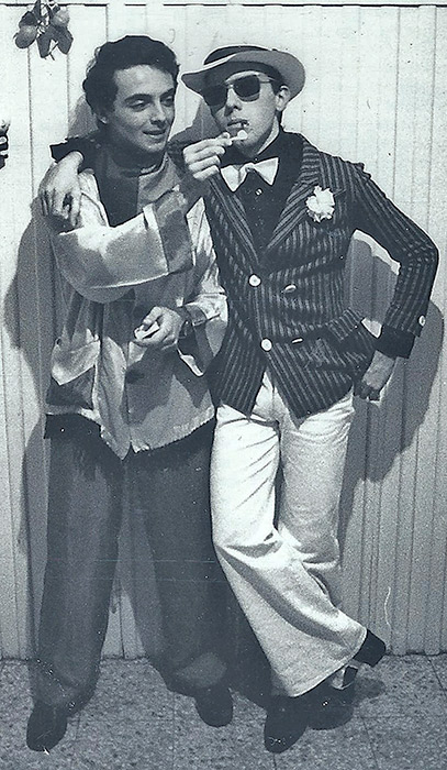 Fiuto e Robie alla festa di Carnevale 1978. Villa Parocchiale, San Pietro in Casale